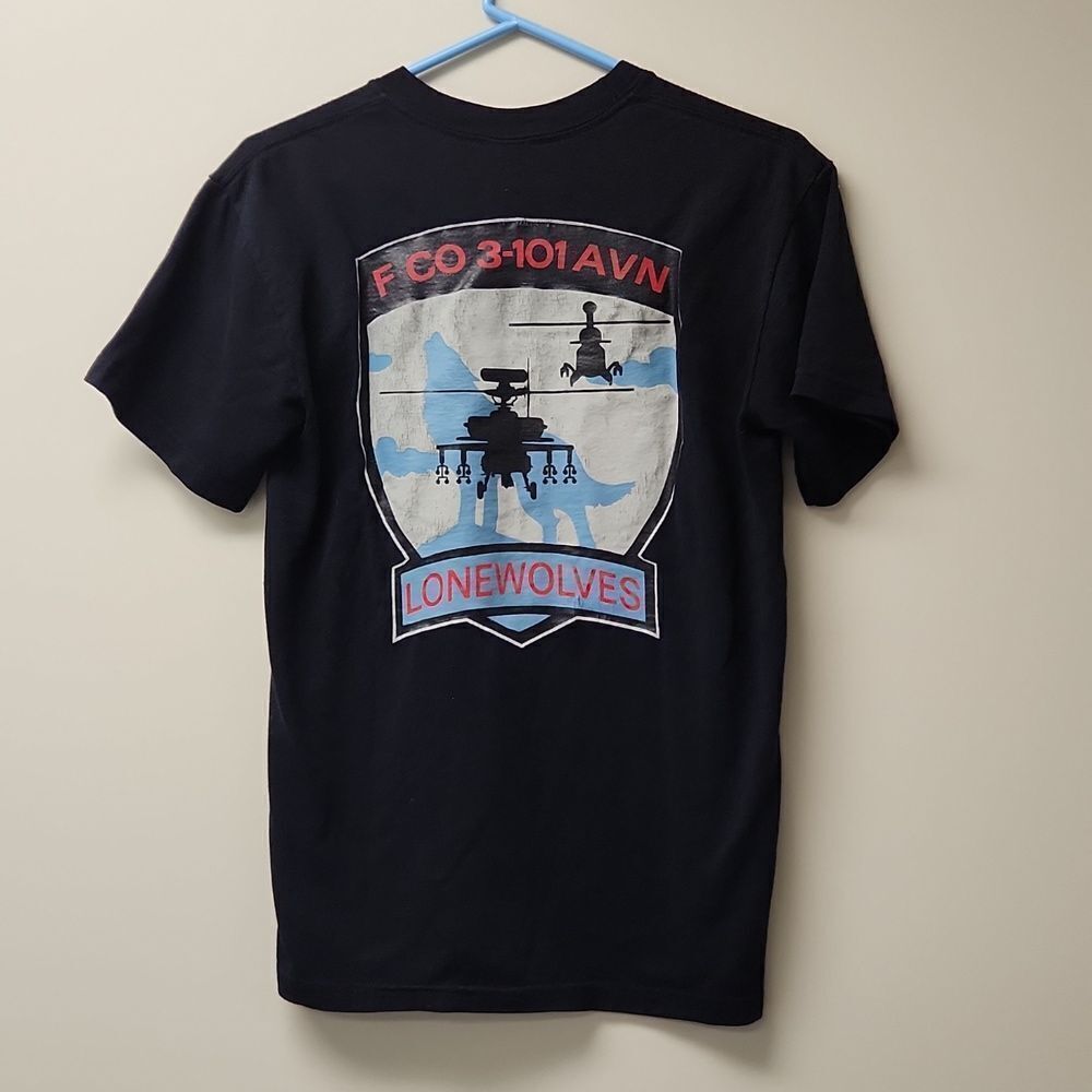 Eagle Attack 3-101 Battalion F Co 3-101 AVN Lonewolves T-shirt  S